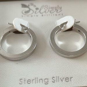 Sterling Silver 925 Hoops NWOT